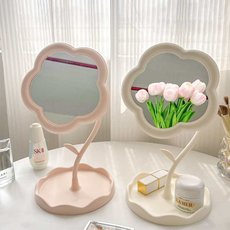 Gương trang điểm mini, Gương Decor Để Bàn Trang Điểm Hình Hoa Xinh Xắn