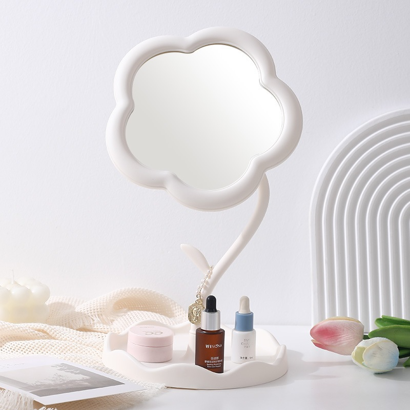 Gương trang điểm mini, Gương Decor Để Bàn Trang Điểm Hình Hoa Xinh Xắn