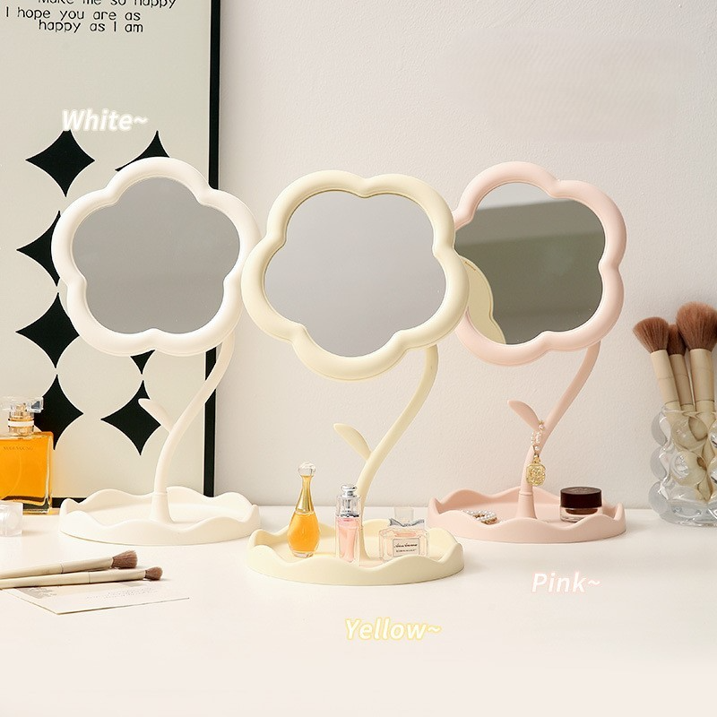 Gương trang điểm mini, Gương Decor Để Bàn Trang Điểm Hình Hoa Xinh Xắn