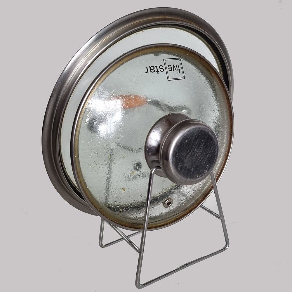 Kệ Để Nắp Vung Xoong Nồi Inox- Giá Kệ Gác Thìa Đũa Nấu Ăn Chống Trượt Thông Minh