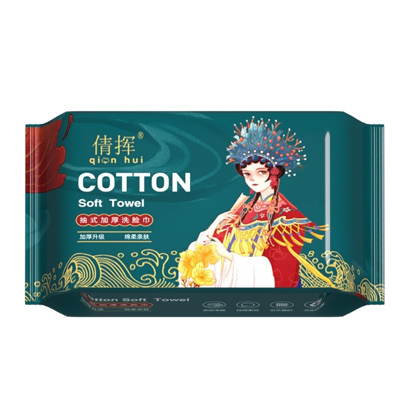 Khăn Mặt Khô Dùng 1 Lần, Khăn Khô Đa Năng Dạng Rút Cotton Soft Towel Chất Liệu Cotton Mềm Mịn