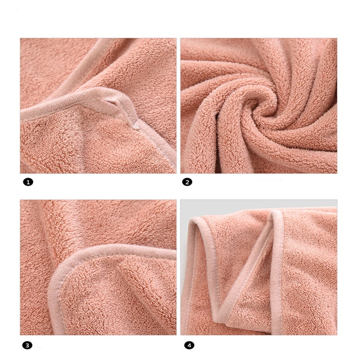 Khăn Tắm Lông Cừu Hàn Quốc, kích thước 70x140cm siêu Mềm Mại, Thấm Hút Tốt - Khăn Tắm HQ