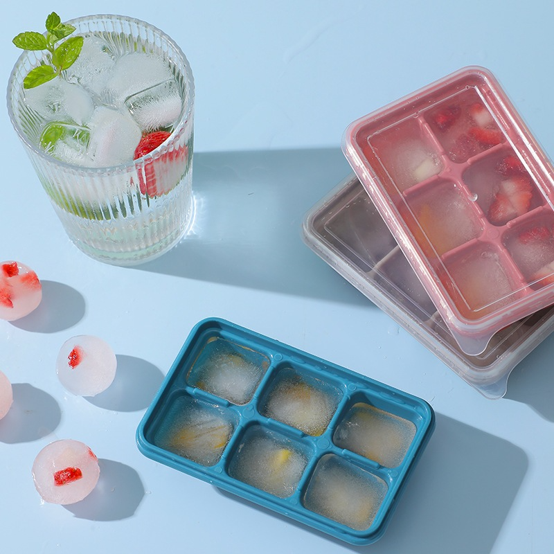 Khay đá, Khay Làm Đá Silicon Có Nắp, Khay làm đá Silicone có nắp đậy