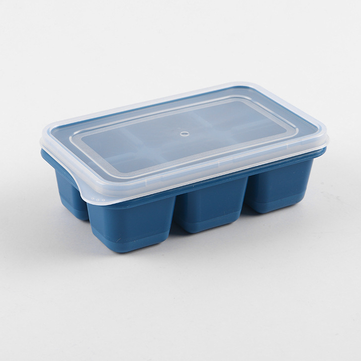 Khay đá, Khay Làm Đá Silicon Có Nắp, Khay làm đá Silicone có nắp đậy