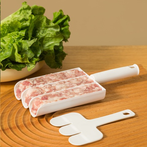 Khuôn Làm Thịt Viên - Dụng Cụ Làm Thịt Cá Viên, Nặn Mọc 4 Ngăn Tiện Lợi
