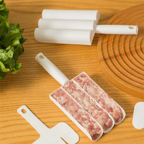 Khuôn Làm Thịt Viên - Dụng Cụ Làm Thịt Cá Viên, Nặn Mọc 4 Ngăn Tiện Lợi