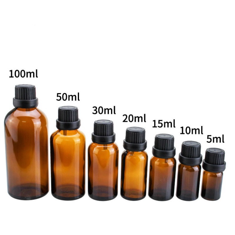 Lọ Đựng Tinh Dầu ĐEN TO Nhỏ Giọt dung tích 10ML 20ML 30ML 50ML 100ML Chiết Serum, Tính Chất - Nắp đen