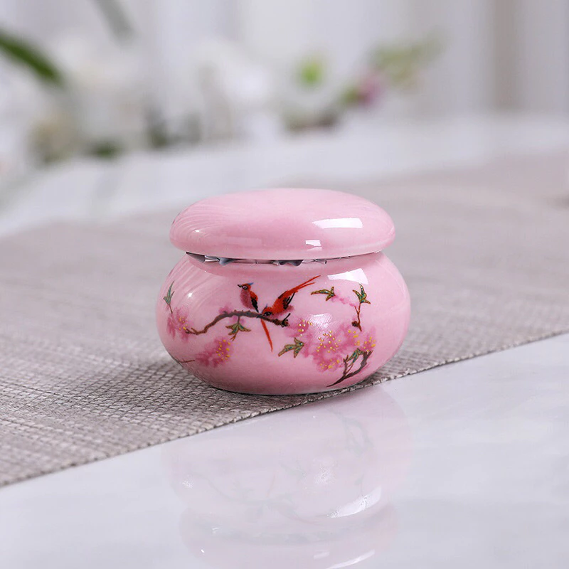 Lọ chiết mỹ phẩm in hoa, lọ đựng mỹ phẩm chất liệu gốm sứ (10g)