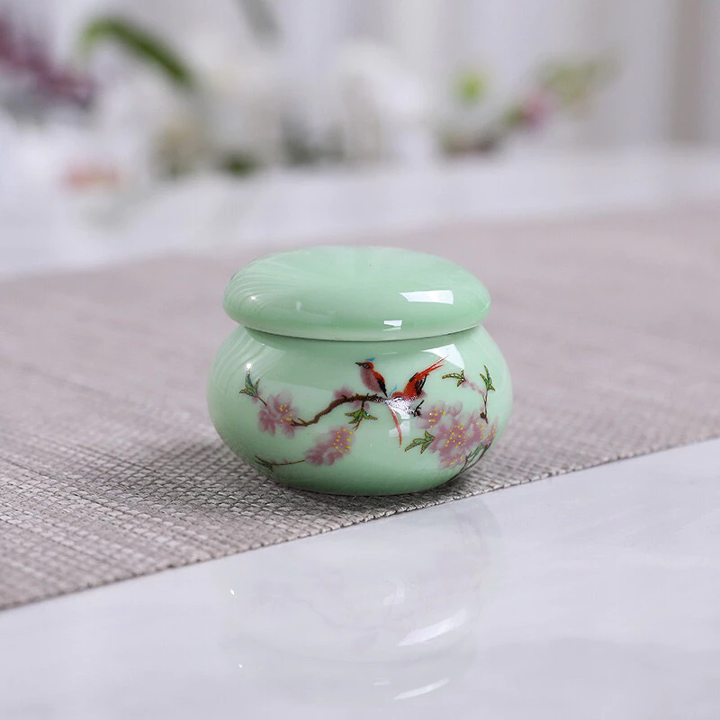Lọ chiết mỹ phẩm in hoa, lọ đựng mỹ phẩm chất liệu gốm sứ (10g)