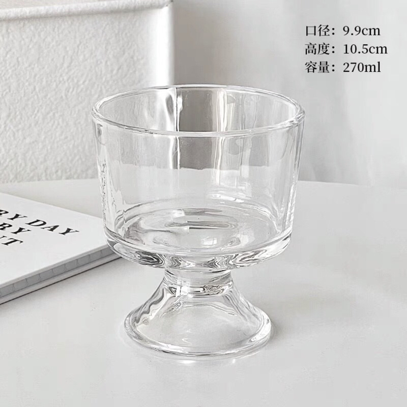Ly Kem trơn thuỷ tinh Siêu Dày, Chuyên Dùng Để Đựng Kem, Decor Quán Siêu Đẹp, Dung Tích 220ml