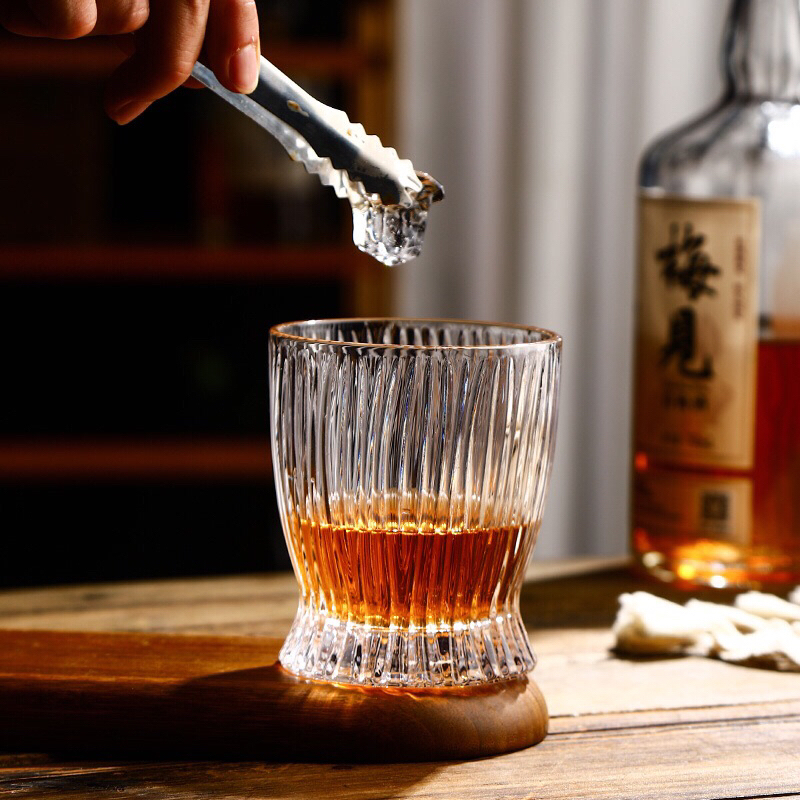 Ly Thủy Tinh Uống Whisky, Cốc Thủy Tinh Uống Ruou Đẹp, Ly Rock Sang Trọng Phong Cách Châu Âu - 300ML