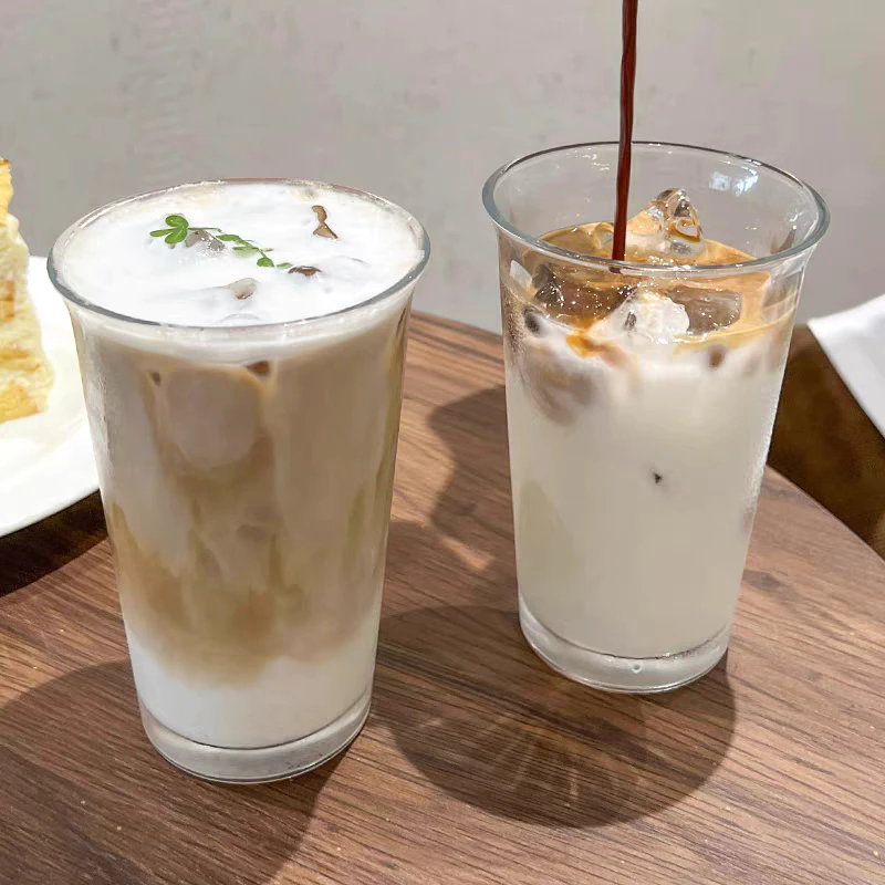 Ly thủy tinh trơn loe miệng, cốc thủy tinh chịu nhiệt dùng để uống trà, cafe, sinh tố 360ml