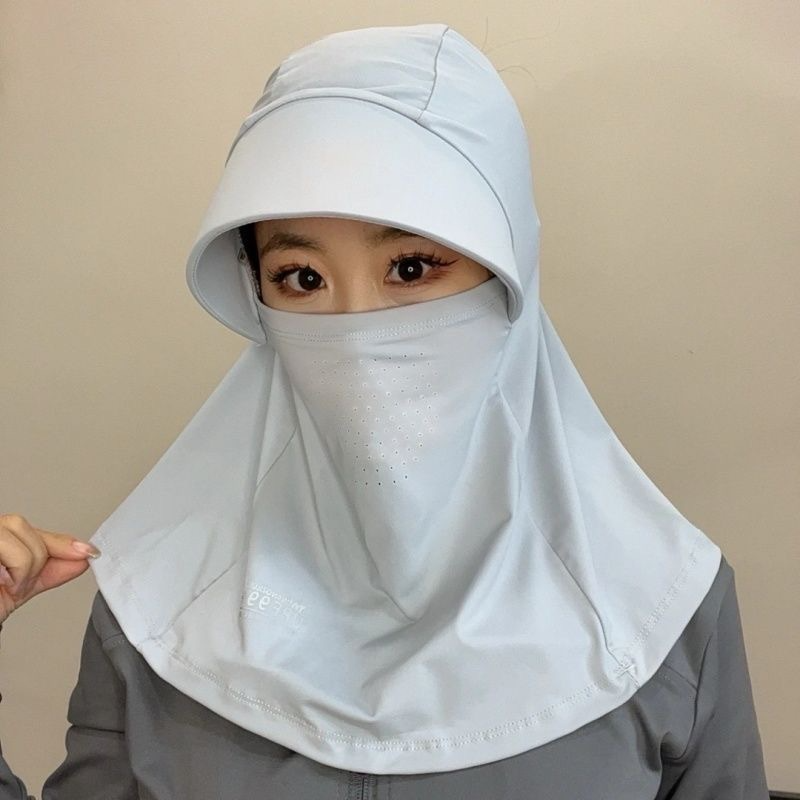 Mũ Chống Nắng, Nón Trùm Đầu Che Nắng Vải Lụa Băng Lạnh Thoáng Khí, Mũ Có Vành Bảo Vệ Toàn Diện Mẫu Mới 2025