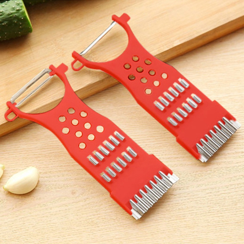 Nạo Gọt Tạo Hình Rau Củ Quả Đa Năng, Dụng Cụ Gọt Rau Củ Quả Lưỡi Inox 2 Đầu Đa Năng
