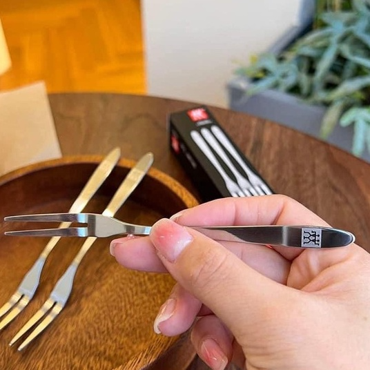 Set 10 Dĩa Ăn Hoa Quả Trái Cây, Dĩa inox cao cấp dùng cho nhà bếp - Set 10 Dĩa Hộp Đen