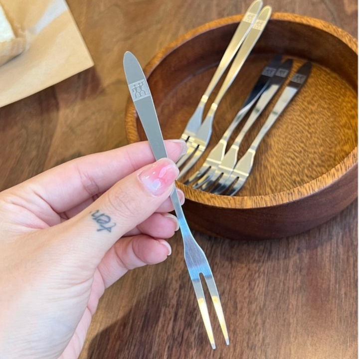 Set 10 Dĩa Ăn Hoa Quả Trái Cây, Dĩa inox cao cấp dùng cho nhà bếp - Set 10 Dĩa Hộp Đen