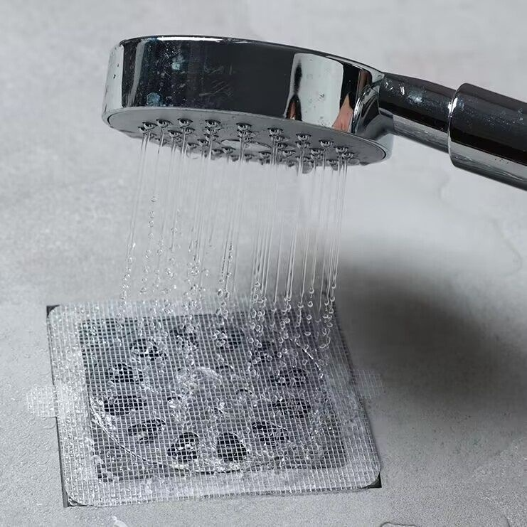 Set 5 Lưới Lọc Rác Tự Dính Chống Tắc Nghẽn Cống Thoát Nước Tiện Dụng 10x10cm