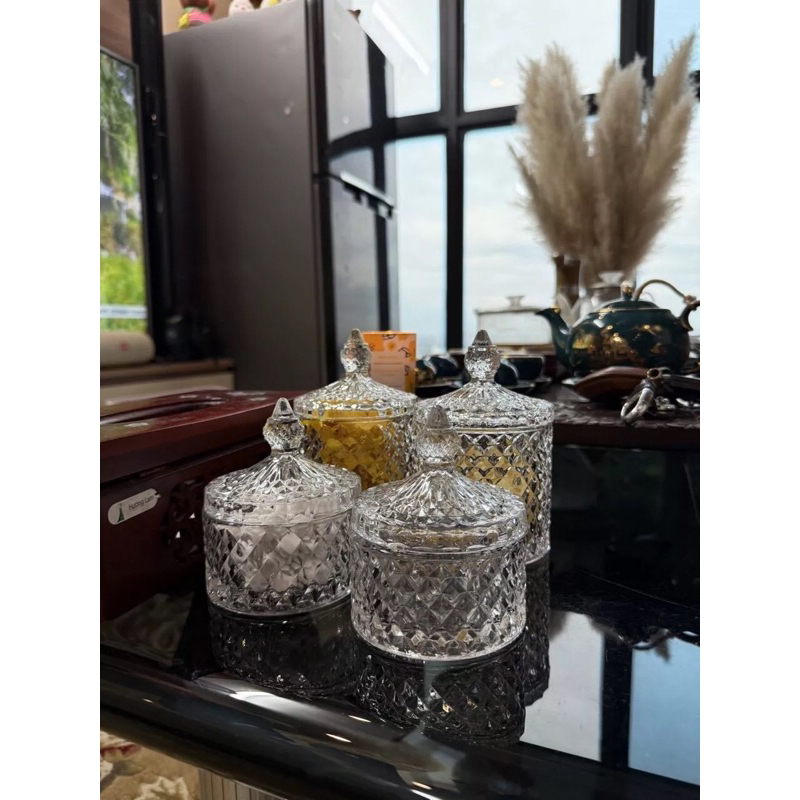 Thố Mứt Thủy Tinh, Hũ Thuỷ tinh đựng bánh kẹo, Lọ thuỷ tinh Đựng nến, gia vị nhà bếp chính hãng DELI (nhiều mẫu)