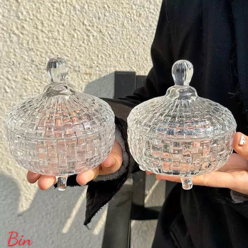 Thố Mứt Thủy Tinh, Hũ Thuỷ tinh đựng bánh kẹo, Lọ thuỷ tinh Đựng nến, gia vị nhà bếp chính hãng DELI (nhiều mẫu)
