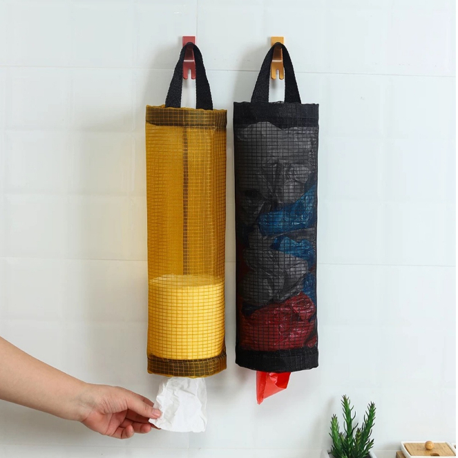 Túi Lưới Đựng Bao Nilong, Túi Rác Treo Tường Tiện Lợi
