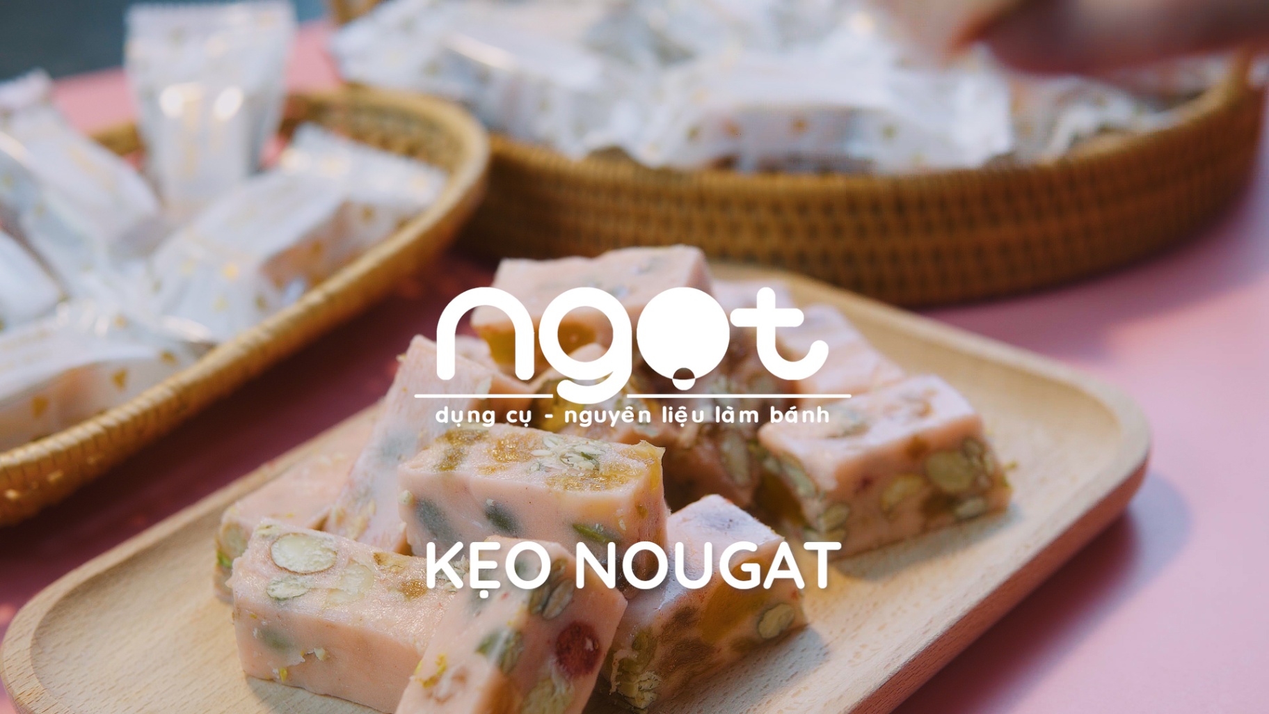 Bỏ túi ngay cách làm Nougat vị dâu, xua tan lo âu mùa dịch