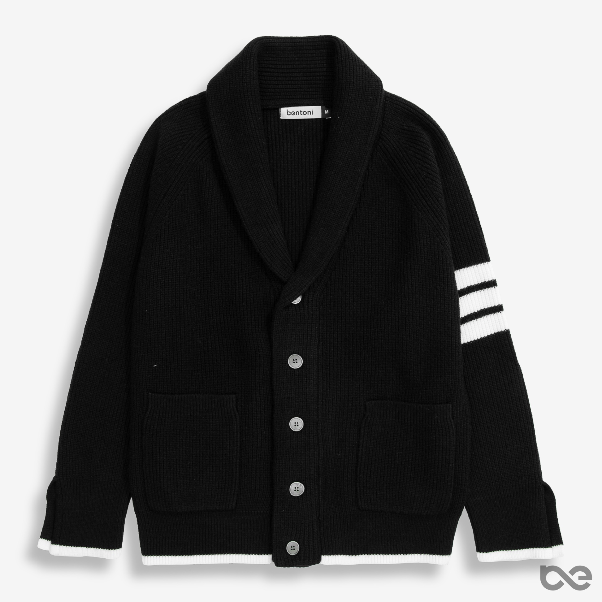 Dandy Cardigan | Đen tay sọc trắng - FS