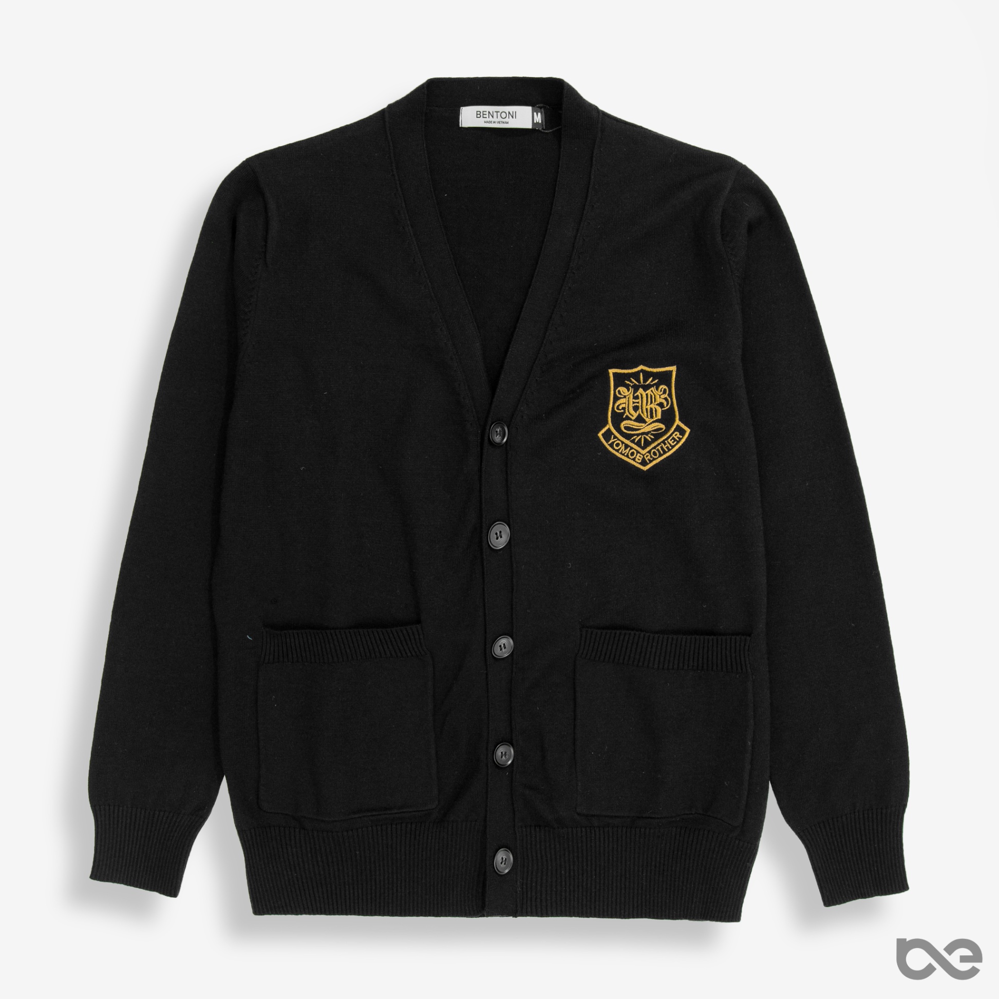 Gents Cardigan | Đen họa tiết vàng