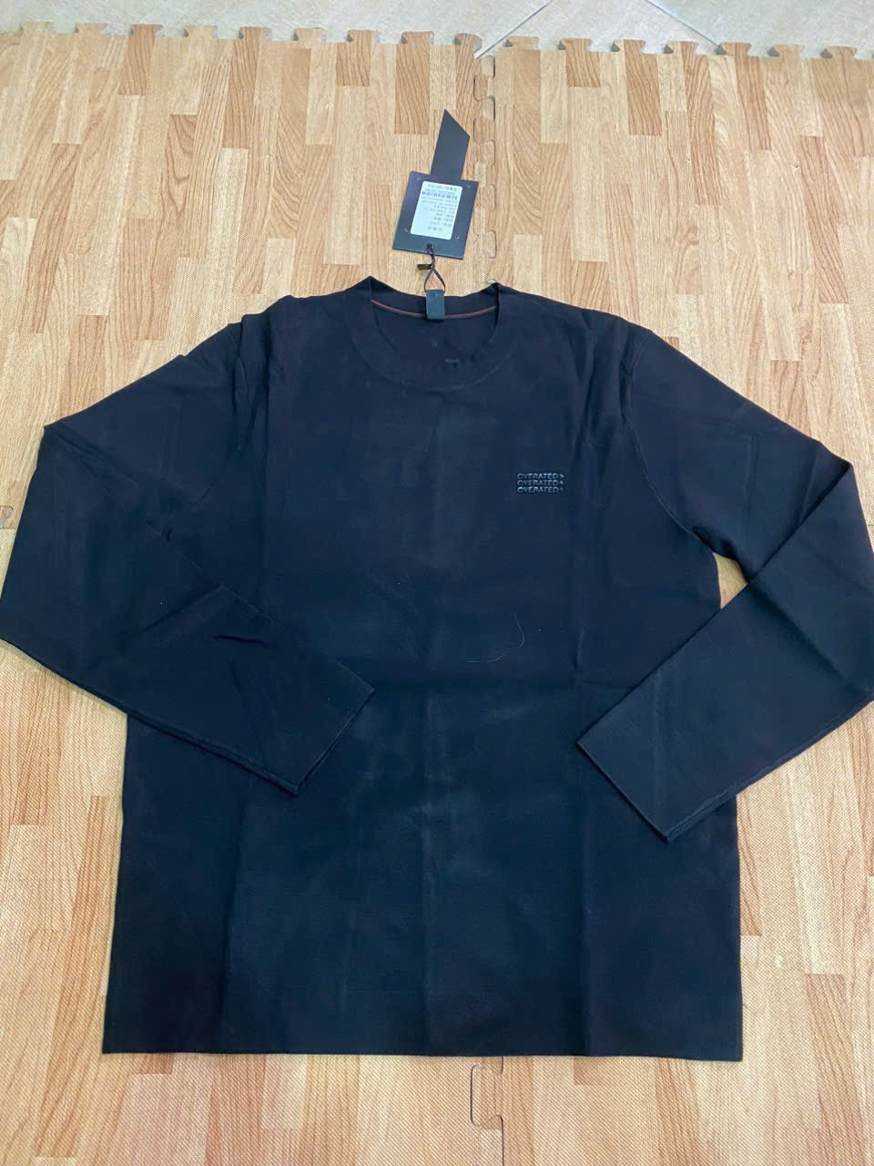 Overated Sweater | Len mỏng đen - M