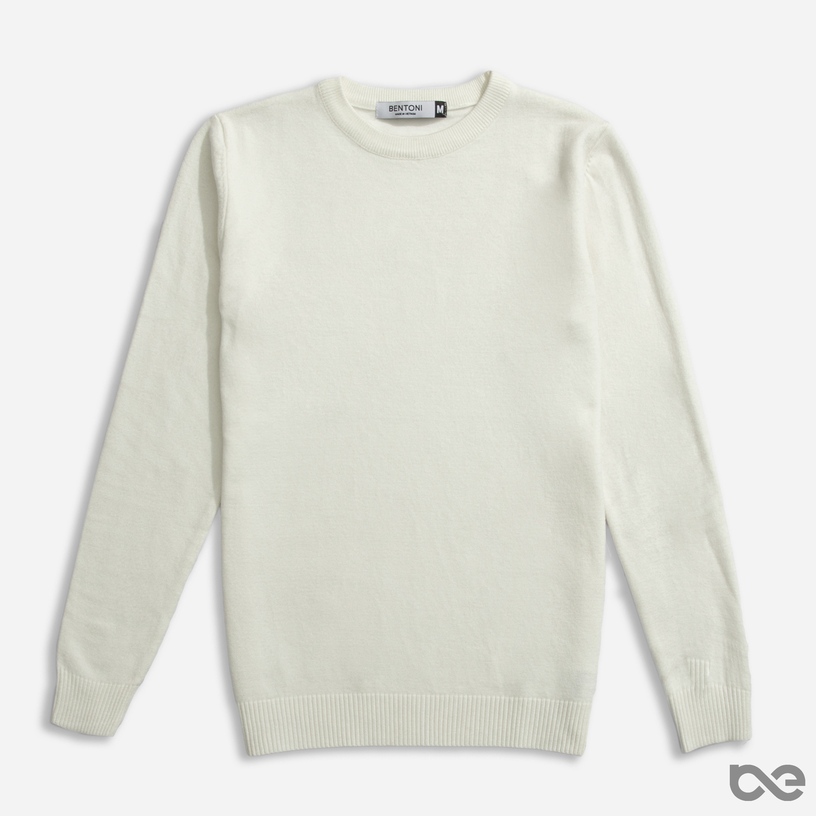 Knit Sweater | Len trắng trơn