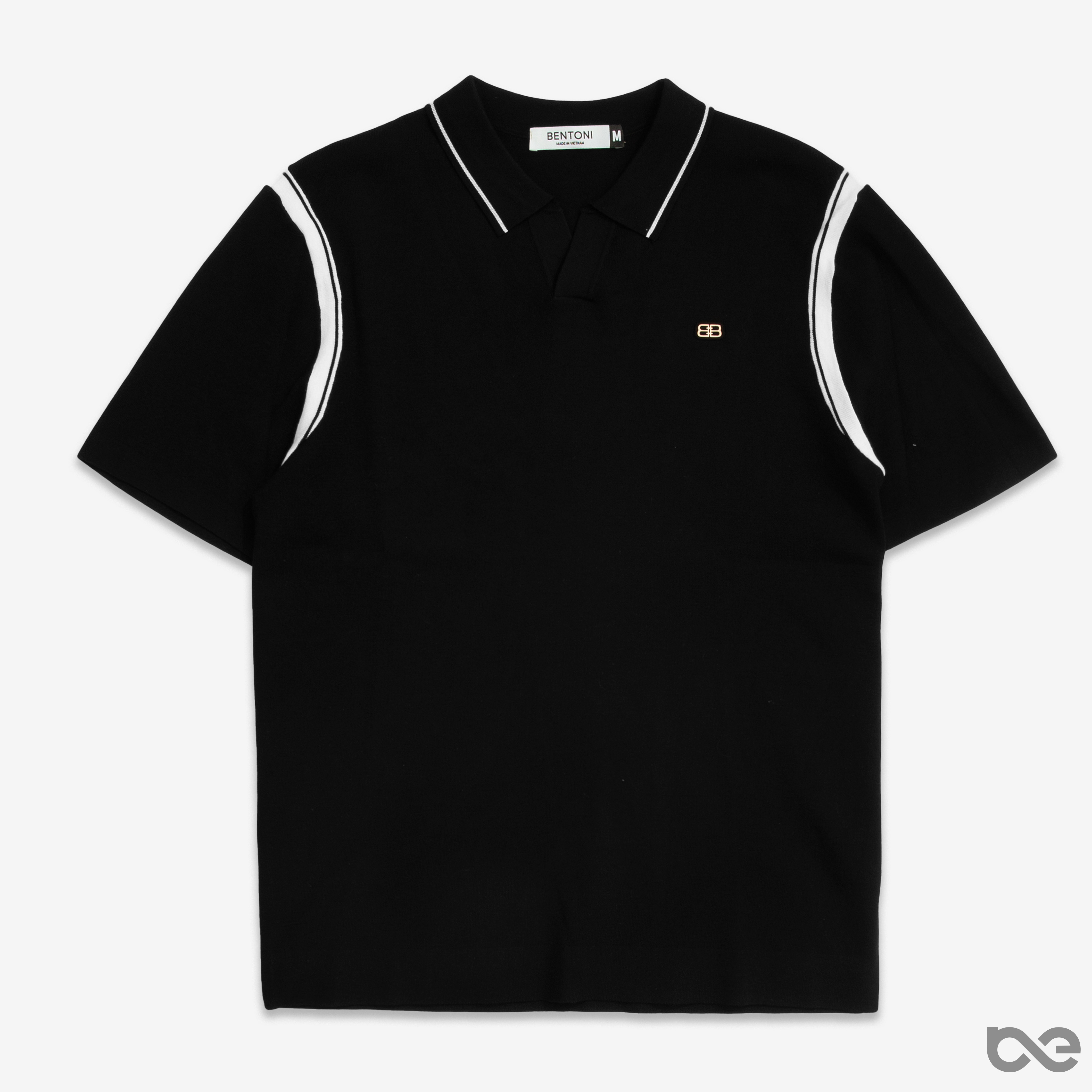 Base Polo | Len đen viền trắng logo chữ B