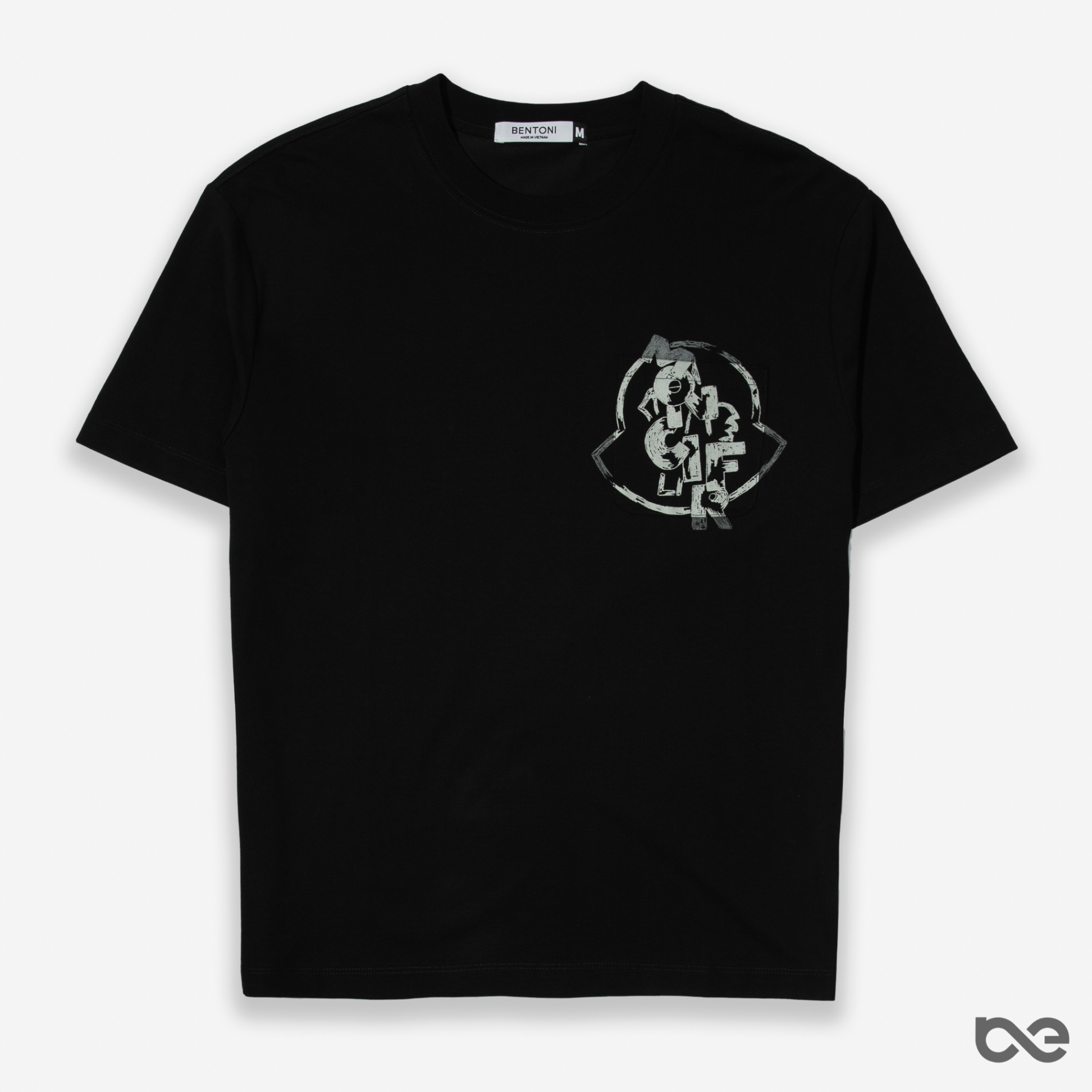 Crypt Tee | Đen túi họa tiết xám