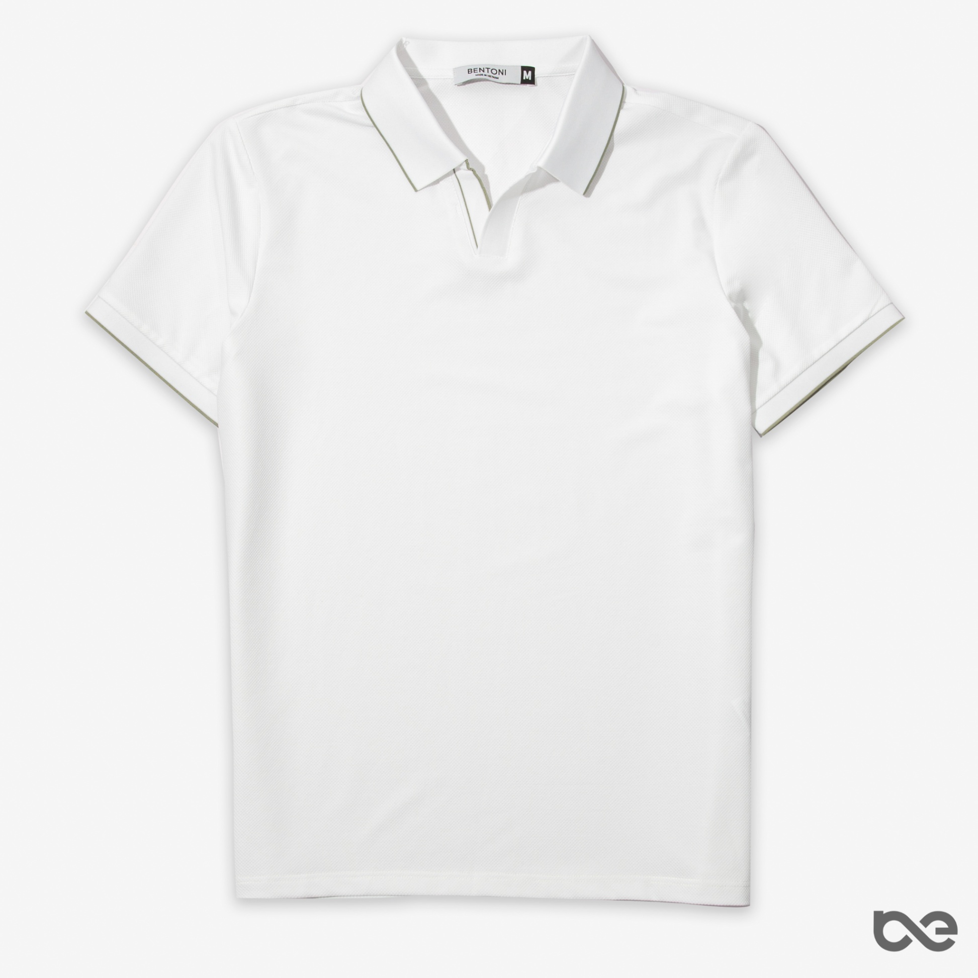 Carin Polo | Trắng viền ghi