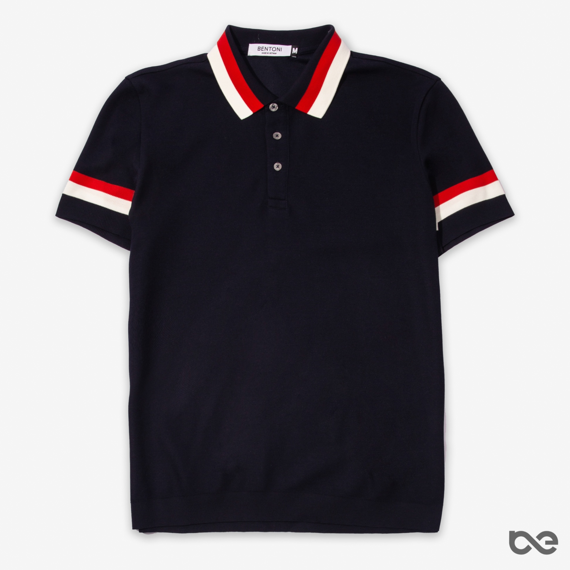 Ascot Polo | Xanh than viền kẻ đỏ trắng