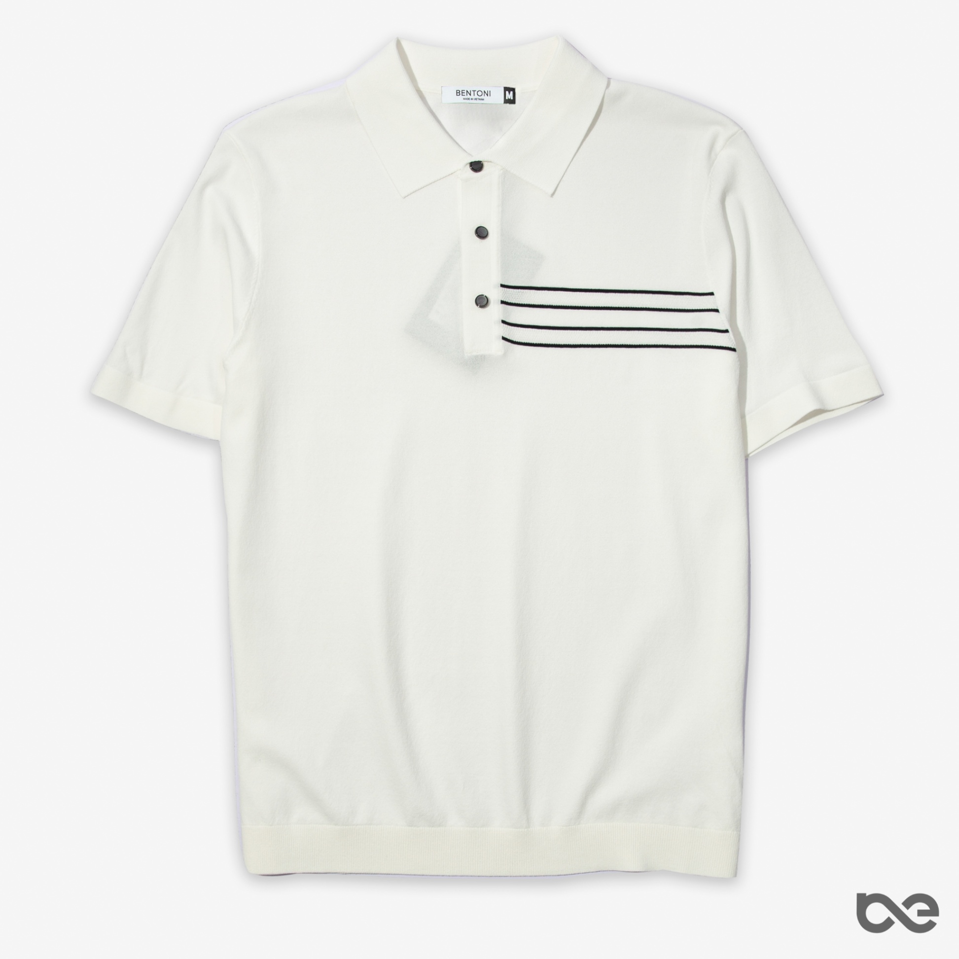 Pin Polo | Trắng ngực kẻ đen