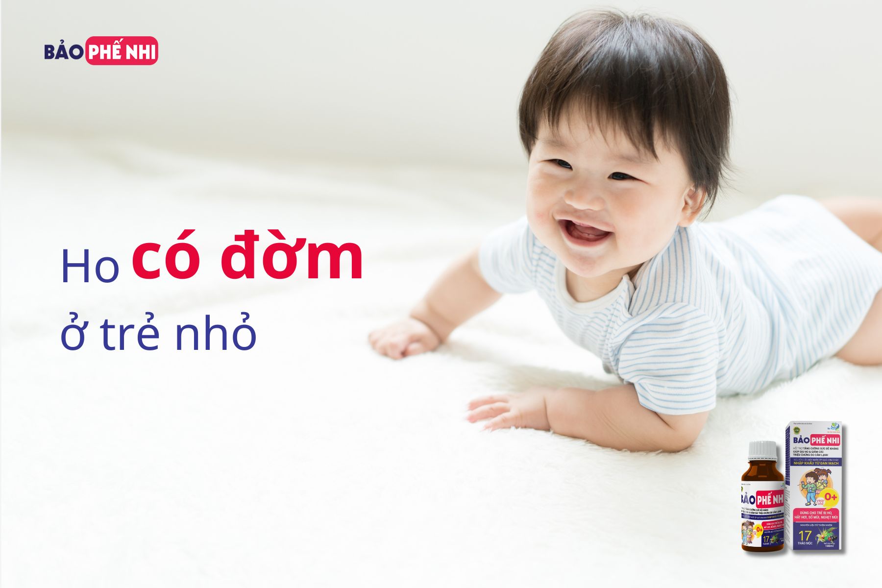 Ho có đờm ở trẻ nhỏ