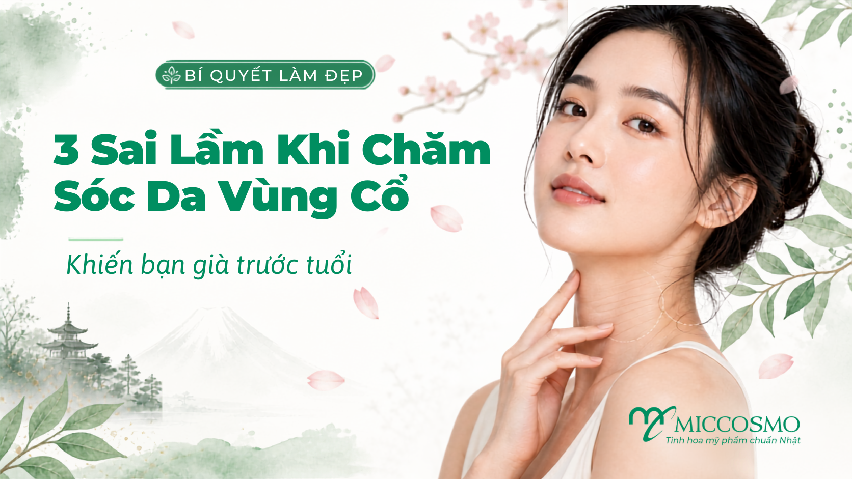 3 Sai Lầm Khi Chăm Sóc Da Vùng Cổ Khiến Bạn Già Trước Tuổi