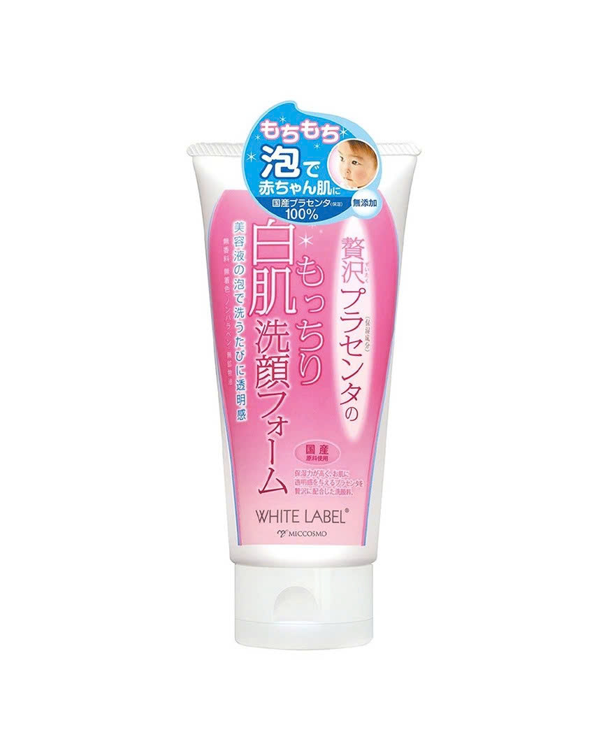 MICCOSMO WHITE LABEL PREMIUM PLACENTA WASH 110g - SỮA RỬA MẶT SẠCH SÂU, LÀM DỊU DA