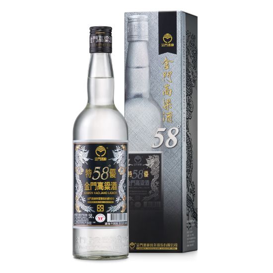 C994 Rượu cao lương 58 độ Đen Kim Long 金門高粱酒58度-黑金龍 600ml