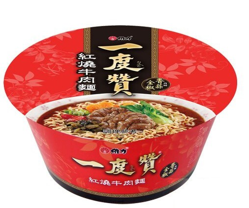 V407 Mì thịt bò om WL (Tô) 一度贊紅燒牛肉 (碗麵)
