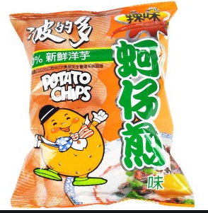 V515 Snack khoai tây cay 波的多-辣味蚵仔煎