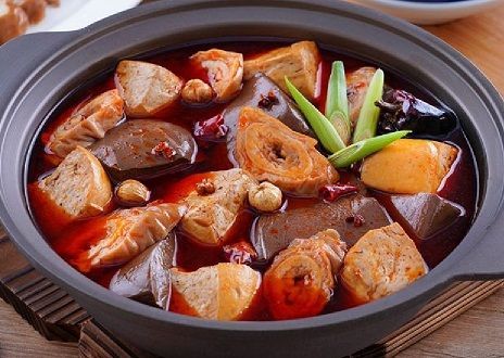 R424 Ruột heo huyết vịt cay 小食堂麻辣大腸鴨血 350g