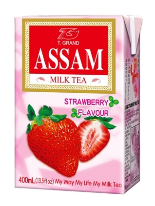 V727 Trà sữa dâu tây Assam TG 匯竑阿薩姆-草莓奶茶 400ml