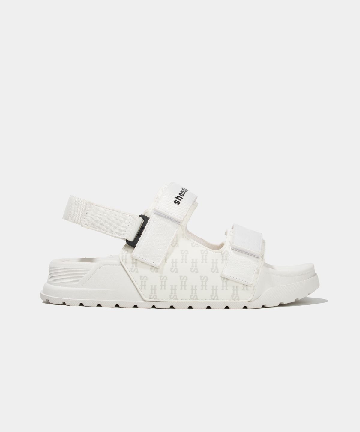 PLA0001 Sandals Shondo nam nữ Platy 2 Trắng PLA0001 và full đen - Trắng PLA0001