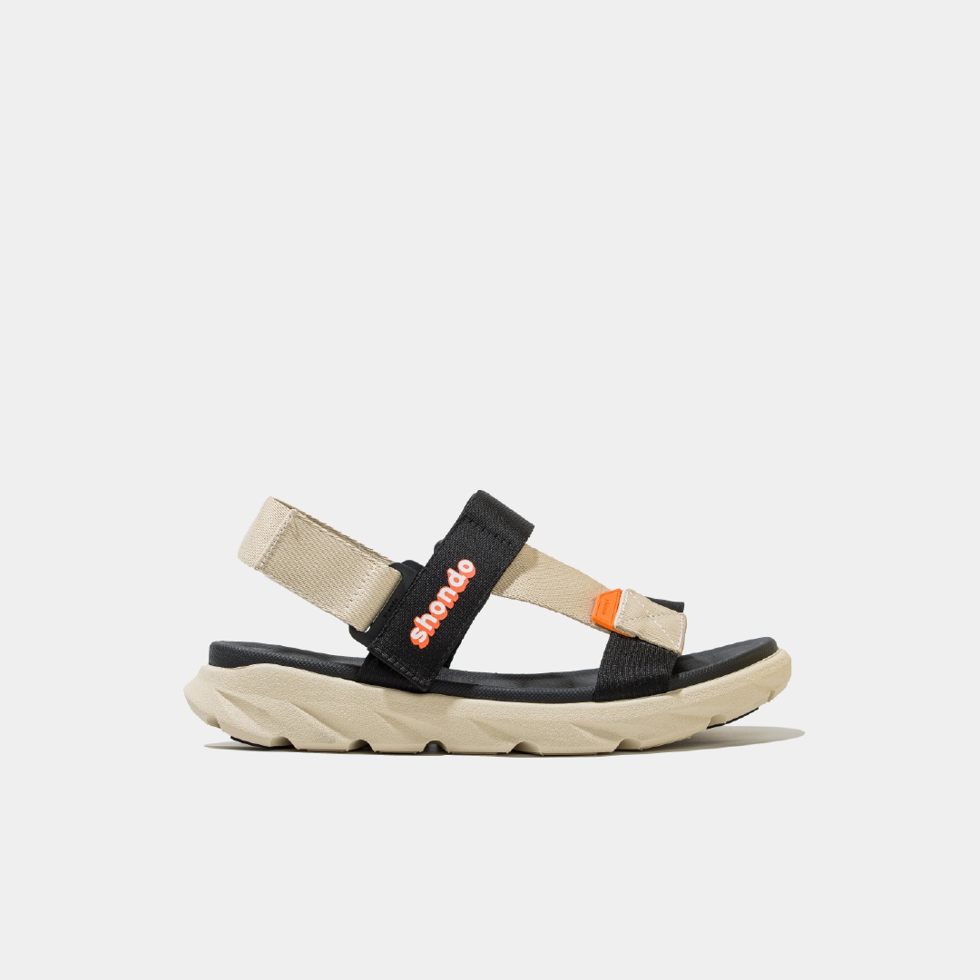 Giày Sandal nam nữ Shondo F6 Sport Be phối Đen F6S2510 - Be đen F6S2510