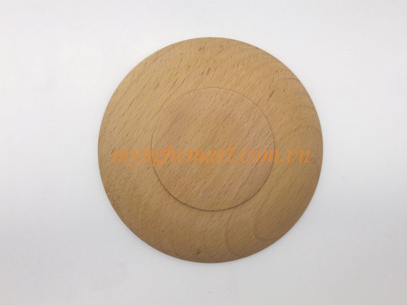 Lót Cốc Gỗ Beech (Phi 11cm)-LLG04