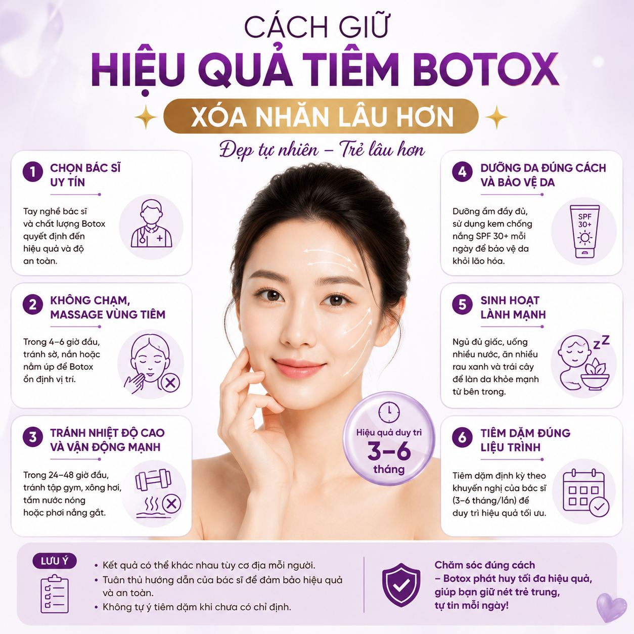 Cách Giữ Hiệu Quả Tiêm Botox Xóa Nhăn Lâu Hơn