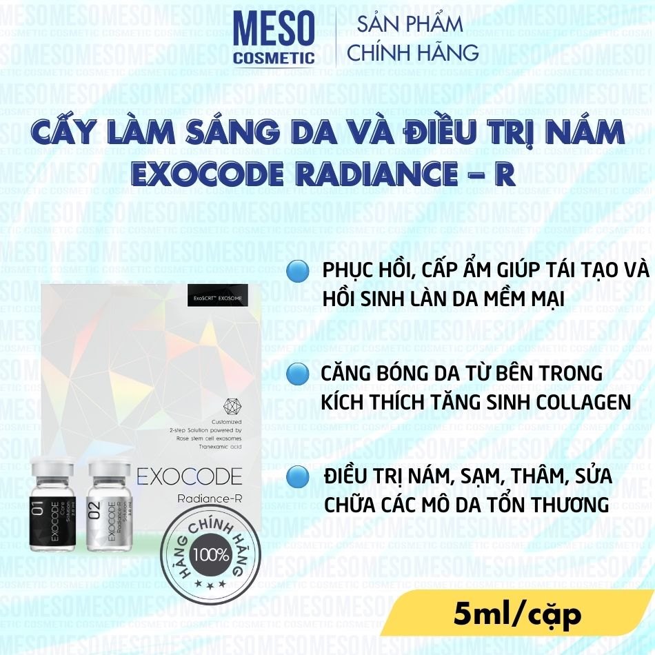 Tinh chất Exocode Radiance – R cấy làm sáng da và điều trị nám