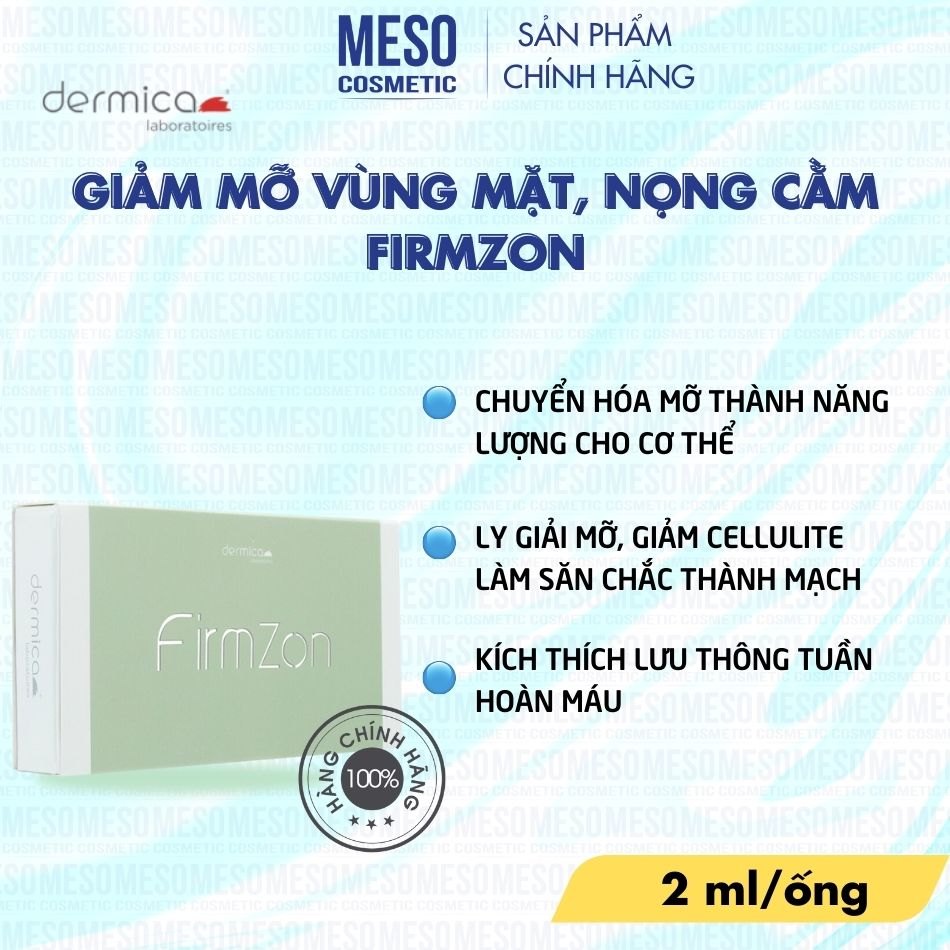 Firmzon - Giảm Mỡ Vùng Mặt, Nọng Cằm, Bọng mắt 10 ống x 2ml