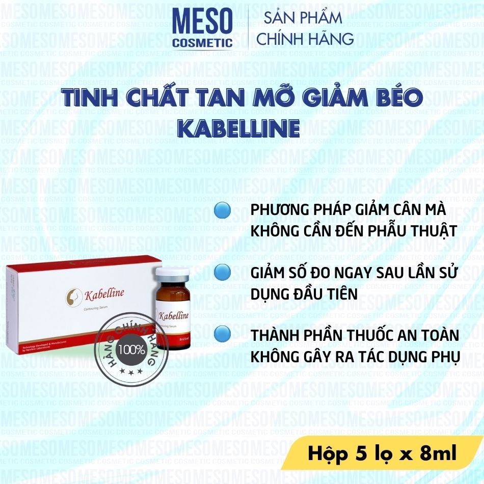 Tinh Chất Tan Mỡ Kabelline Giảm Béo Hộp 5 lọ