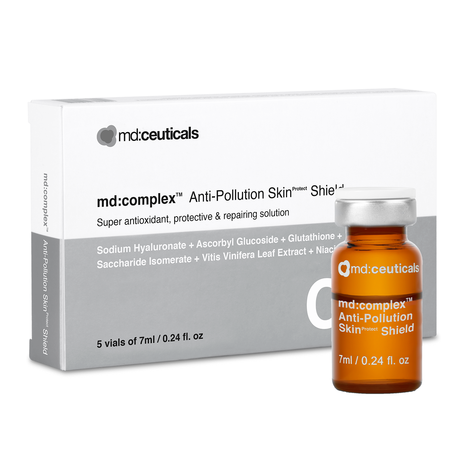 Tinh chất phục hồi da, chống lão hóa Md:Ceuticals Md:Complex Anti-Pollution Skin Protect Shield 7ml